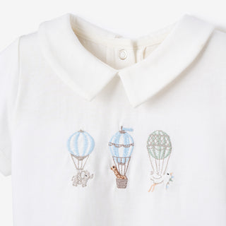 Up & Away Embroidered Bodysuit & Seersucker Short Set Dreamscape