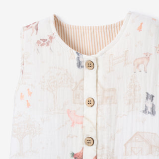 Petite Farmstead Organic Cotton Shortall French Farm
