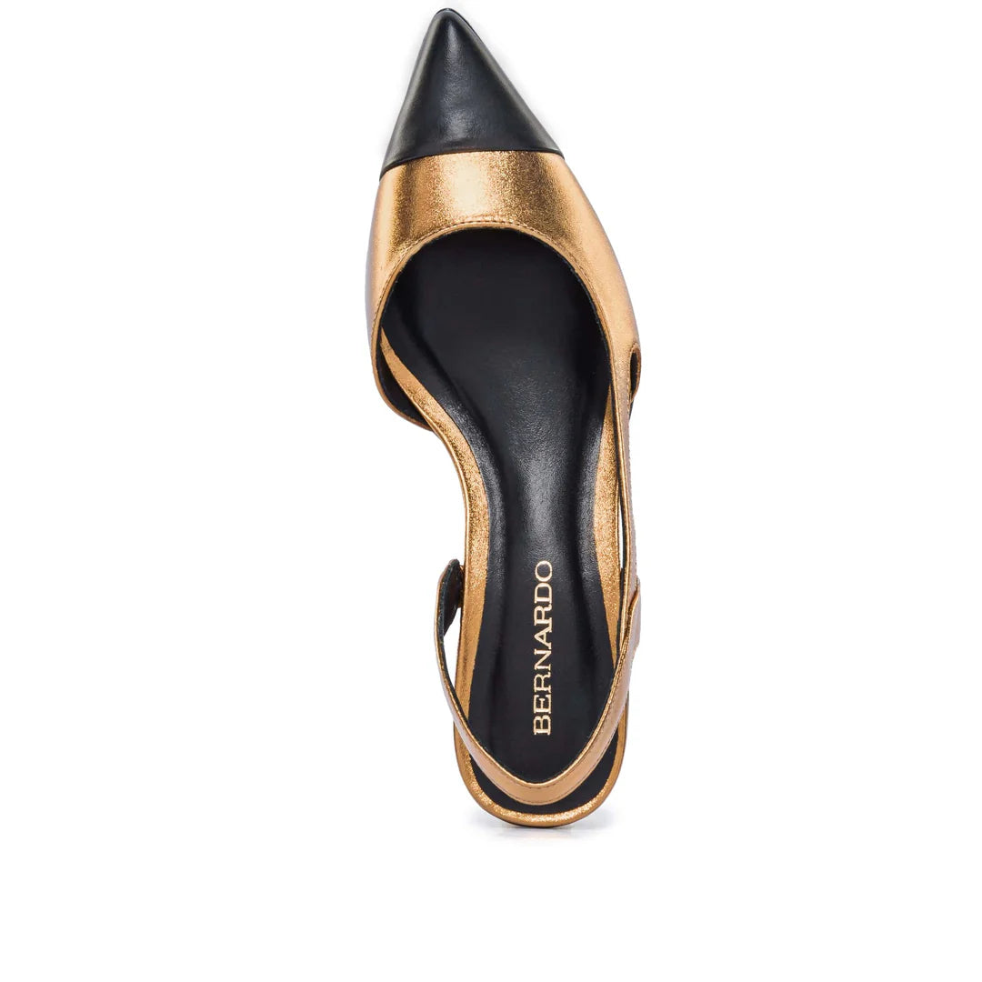 Bernardo Monroe Bronze Pump Antique Calf