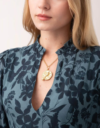 Martha Ruffle Dress Japonica Fleurs