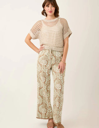 Resort Fringe Palazzo Pant Seawall Scroll Fawn