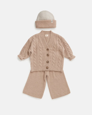 Wide Leg Pants Fuzzy Pecan