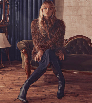 Fur Delish Jacket Brown Raccoon