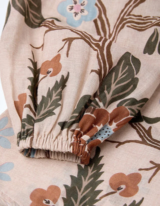 Claudette Blouse Japonica Floral Cream