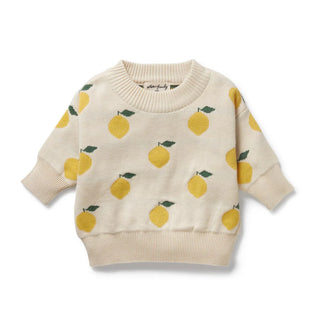 Lemony Organic Knitted Jacquard Jumper