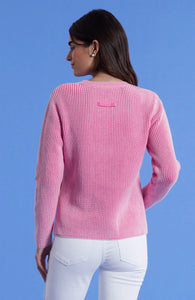 Mineral Wash Shaker Sweater Cheeky Pink