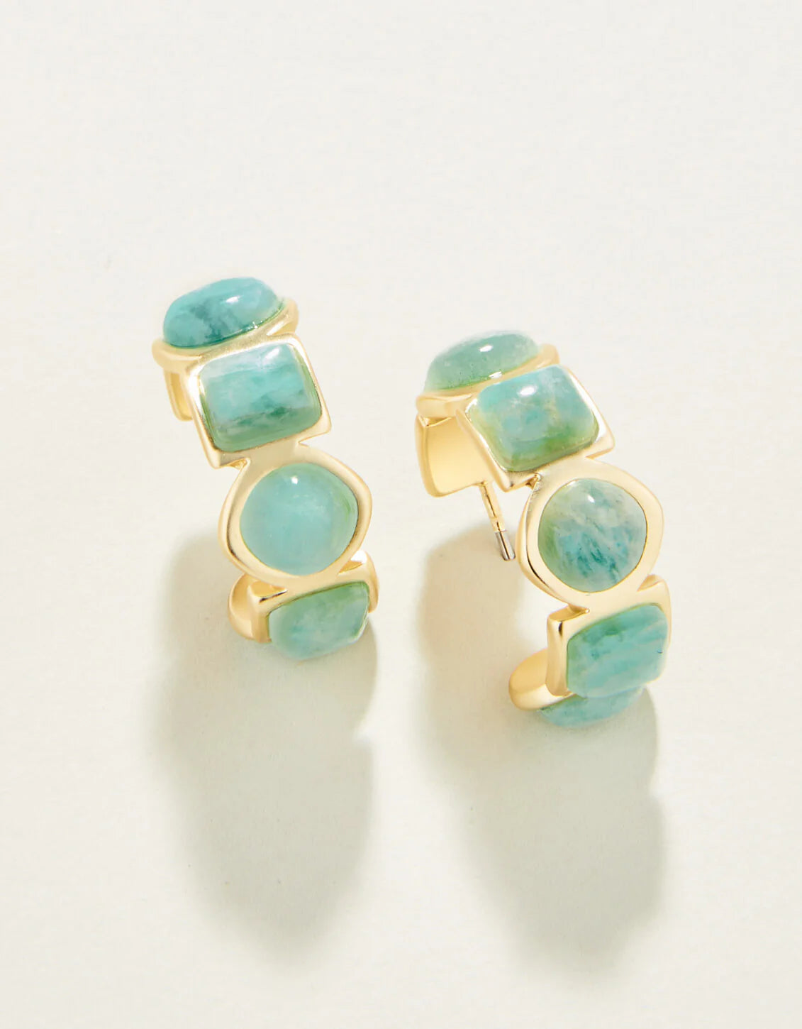 Maera Hoop Earrings Amazonite