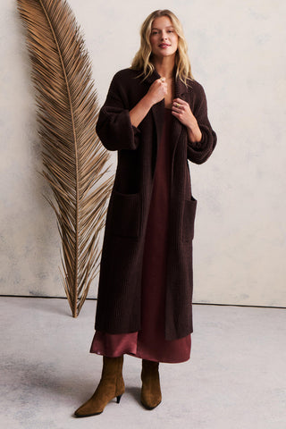 CozyChic Cotton Rib Long Coat