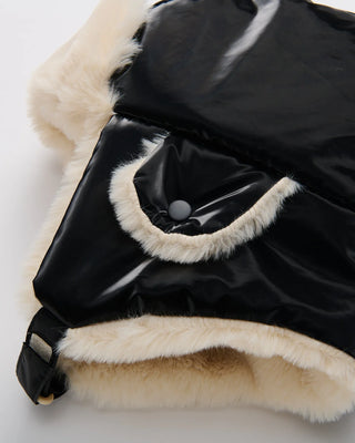Chapka Hat Ushuaia Black Liquid Shine Arctic Faux O/S