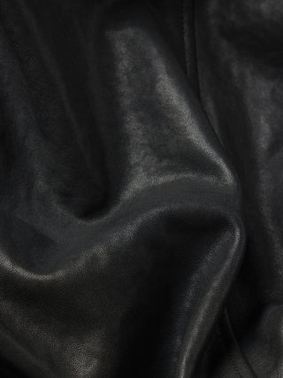 The Leather Harrington Jacket Black