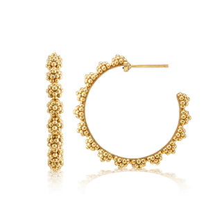 Berry Icon Medium Hoop Earrings Gold