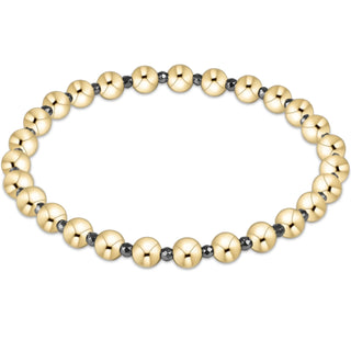 Silver Faceted Hematite Grateful Pattern 5mm Bead Bracelet