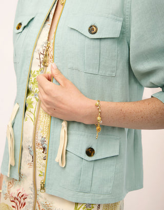 Margot Linen Jacket Misty Teal