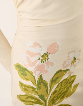 Bria Midi Dress Seawall Blooms Green