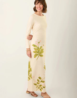 Bria Midi Dress Seawall Blooms Green