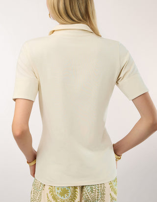 Kacey Polo Top Antique White