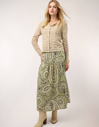 Jordyn Crochet Cardigan Salted Ash