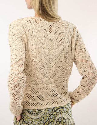 Jordyn Crochet Cardigan Salted Ash