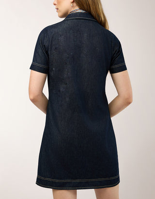Rhoda Denim Dress Dark Bayou Rinse Wash