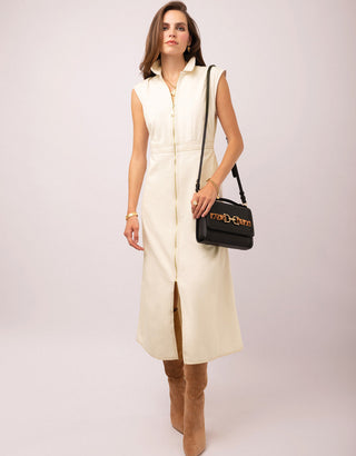 Lainey Denim Dress Antique White