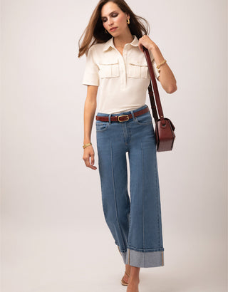 Lacey Cuffed Jean May River Wash