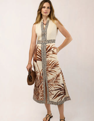 Jayne Midi Dress Heritage Palm
