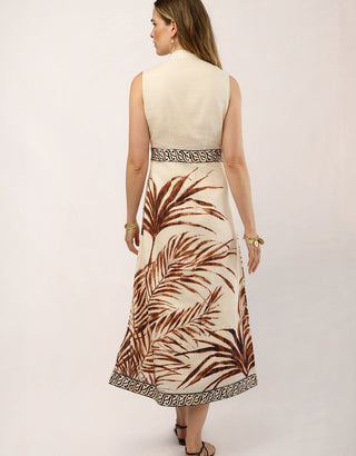 Jayne Midi Dress Heritage Palm
