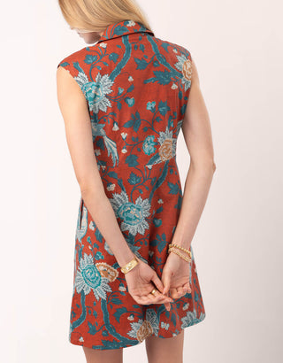 Lainey Zip Dress Japonica Bird Red
