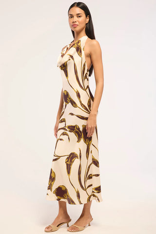Ida Dress Mahogany Calla Lily