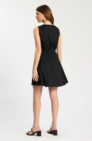 Emory Cotton Sleeveless Dress Black