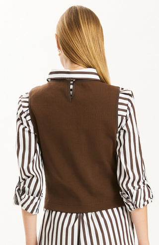 Skye Punched Vegan Leather Vest Demitasse
