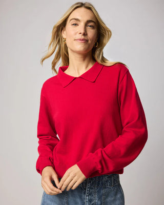 Phoebe Polo Sweater Rouge
