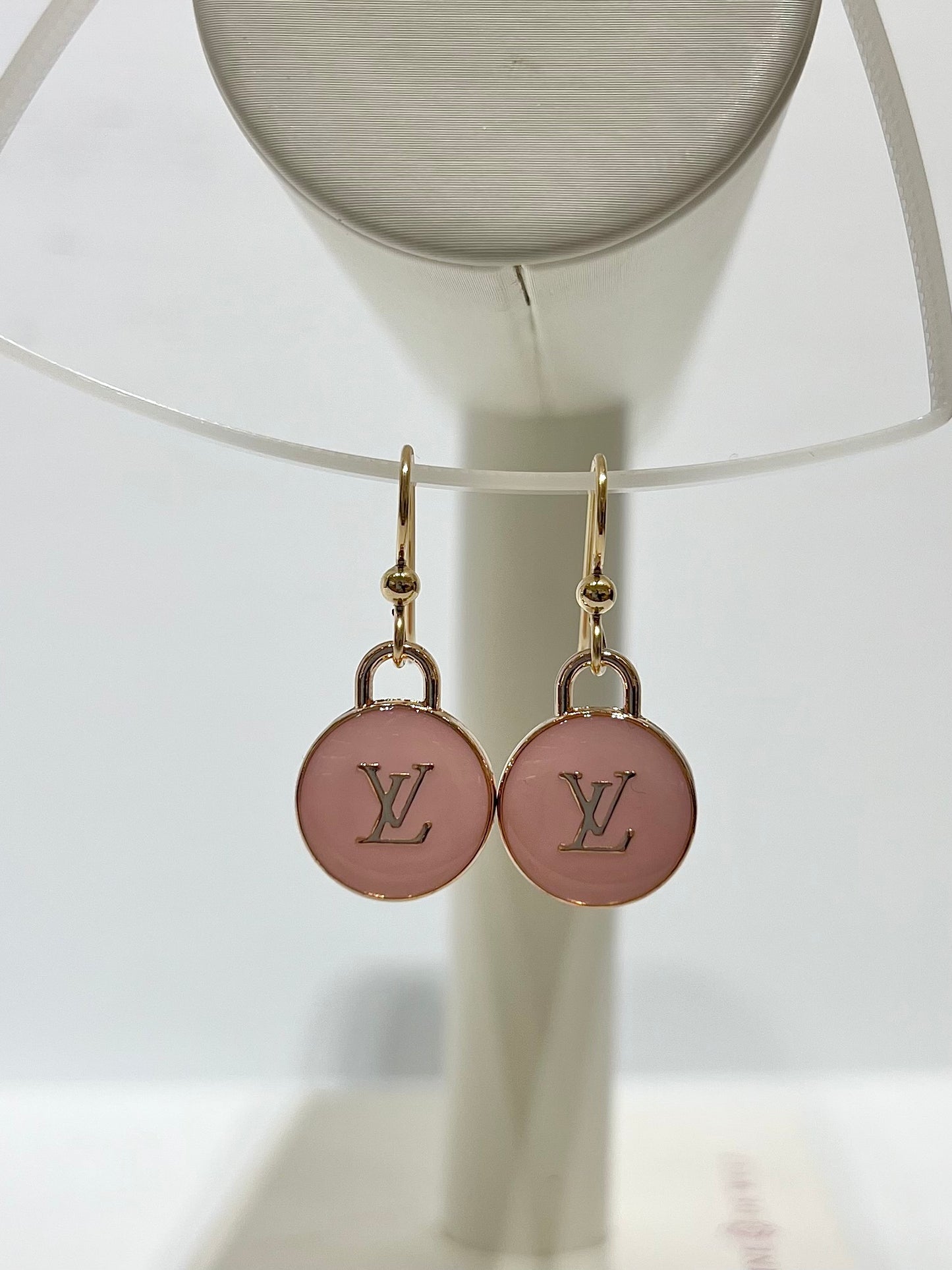 Louis Vuitton Gold Earrings Pink