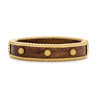 Berry Small Hinged Bangle Teak