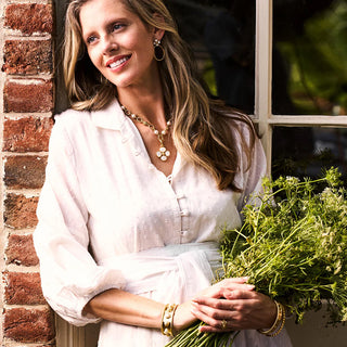 Berry Clover Double Sided Pendant MOP