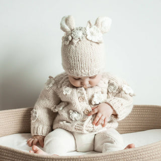 Flower Cardigan Sweater Natural Baby and Toddler