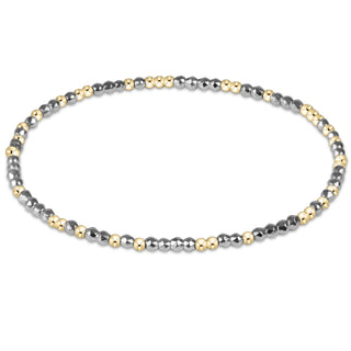 Hope Unwritten Bright Silver Faceted Hematite 2mm Bead Bracelet