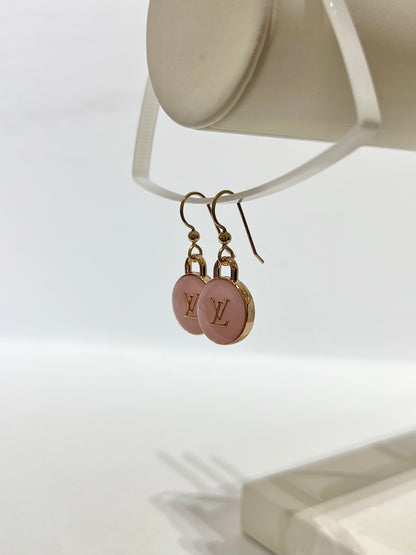 Louis Vuitton Gold Earrings Pink