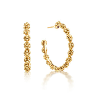 Berry Icon Medium Hoop Earrings Gold