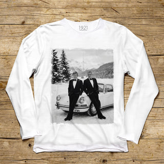 Robert Redford & Paul Newman Black Tie Long Sleeve T-Shirt (Men's Fit) // PRE-ORDER