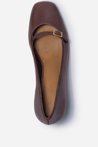 Amelie Pump Dark Chocolate Polish Calf