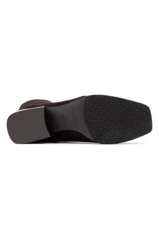 Ashera Mid Heel Boot Dark Brown