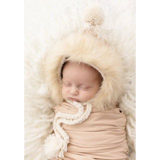 Fur Bonnet in Natural
