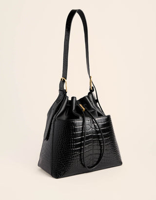Siren Eden Drawstring Black Croc