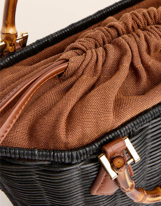 Maeve Wicker Bucket Black
