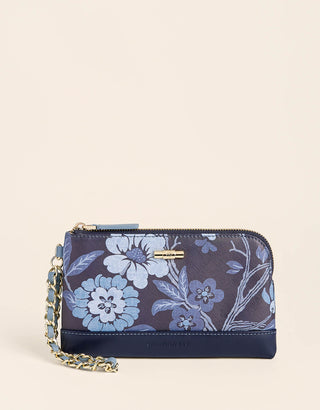 Sinclair Wristlet Japonica Floral Navy