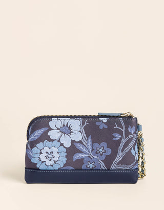 Sinclair Wristlet Japonica Floral Navy