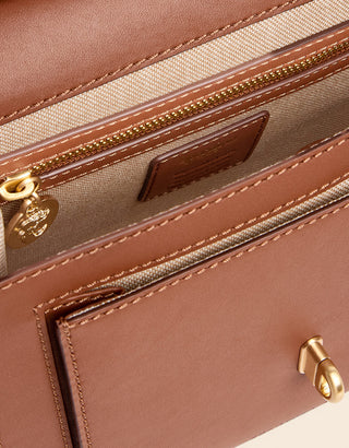 Siren Beverly Leather Satchel Brown