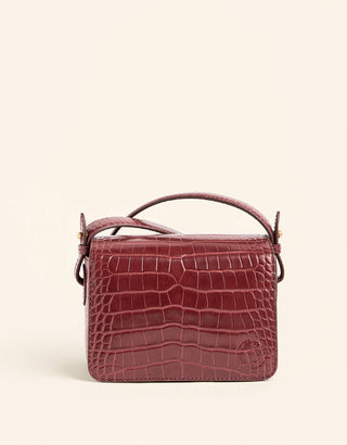 Siren Olivia Phone Leather Crossbody Bordeaux Croc