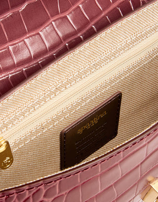 Siren Olivia Phone Leather Crossbody Bordeaux Croc